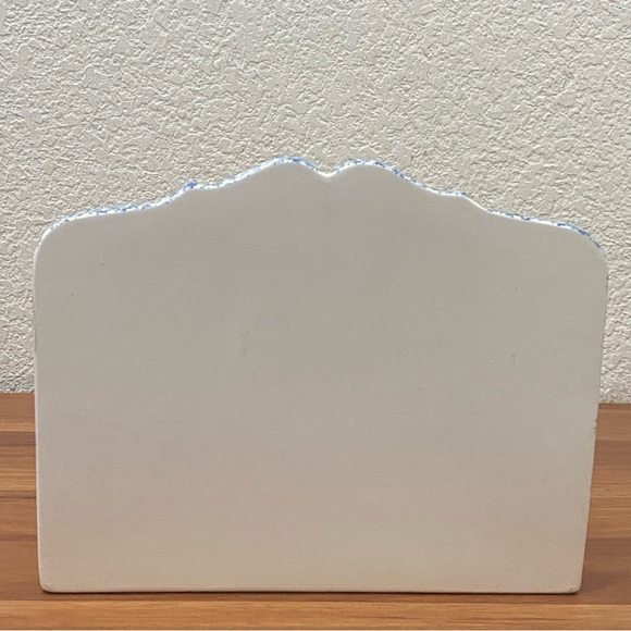 HandPainted Deers Playing Under The Sun Ceramic Office Table Desk Letter Holder - Picture 11 of 15